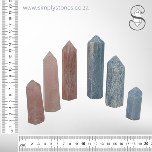 Polished Celestite/Rose Quartz Points