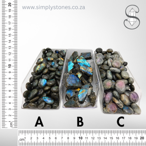 Pink and blue/gold Labradorite