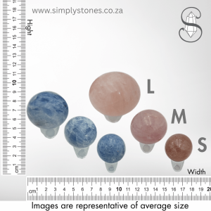Celestite and rose quartz spheres Simply Stones Online Crystal Store