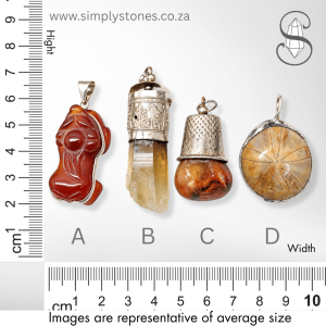 Vintage Curiosity & Gemstone Pendants Simply Stones Online Crystal Store carnelian smokey quartz fossil vintage