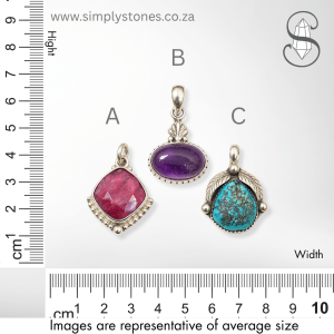 Vintage Silver Gemstone Pendants Russian Ruby Matrix Amethyst Turquoise Simply Stones Online Crystal Store